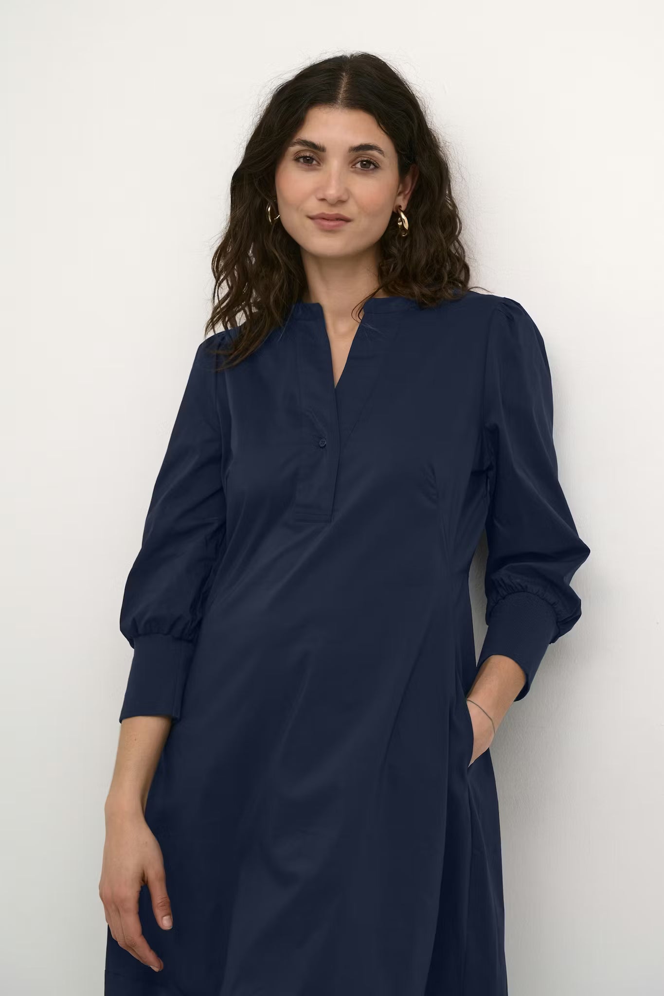 Antoinett 3/4 Sleeve Dress Blue Iris Culture