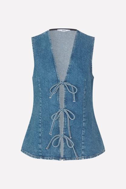 Enatenna Denim Vest 7215 Worn Dark Blue Envii