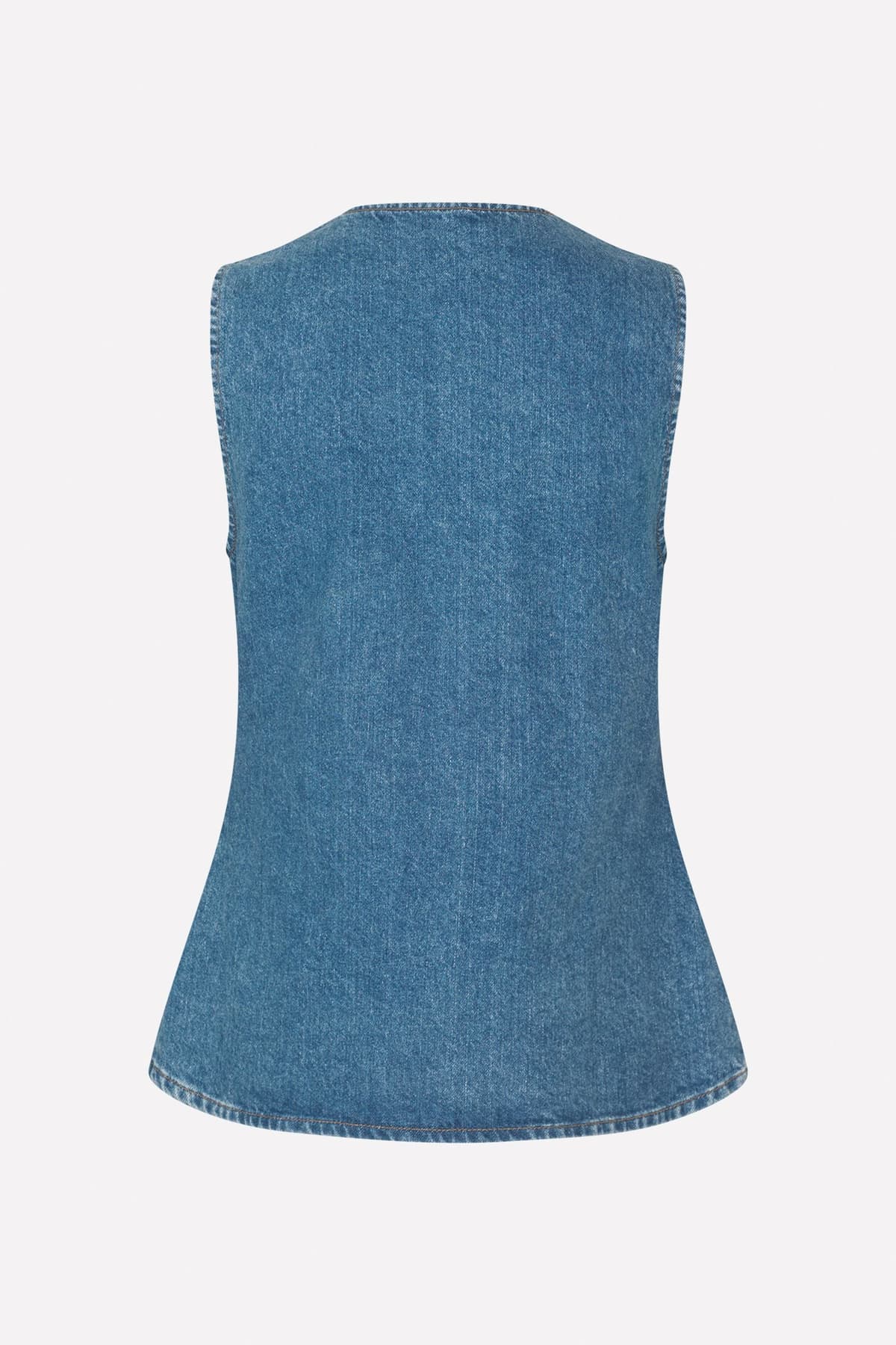 Enatenna Denim Vest 7215 Worn Dark Blue Envii