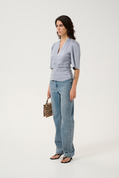 BiancaGZ Blouse Blue Grey Gestuz