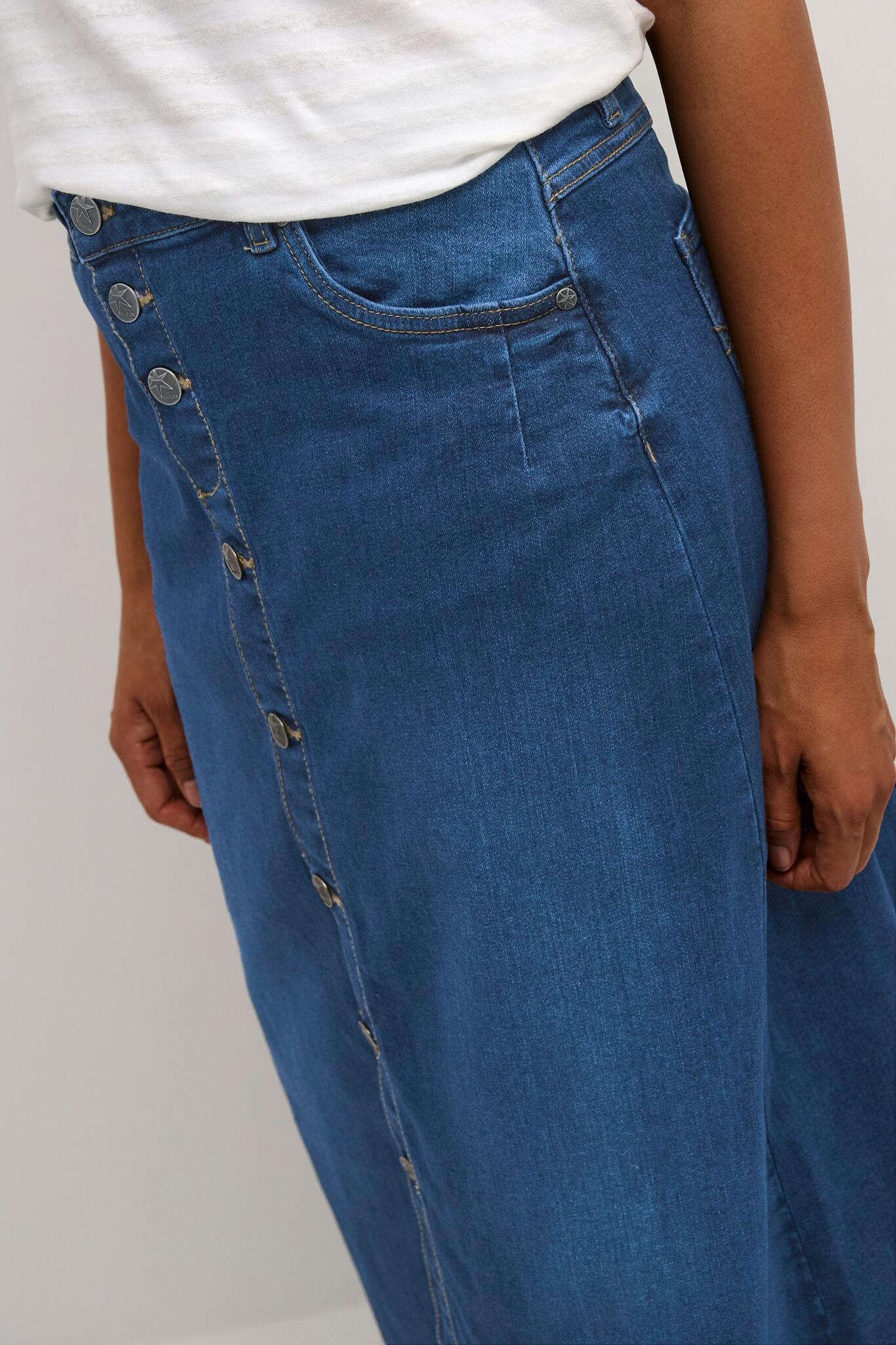 Ami Jeans Skirt Dark Blue Wash Culture