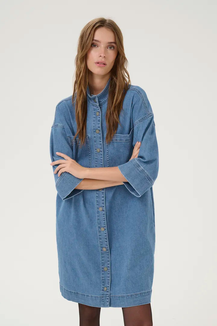 LaraMW 115 Dress Medium Blue Wash My Essential Wardrobe