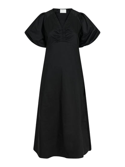 Illana Poplin Dress Black Neo Noir