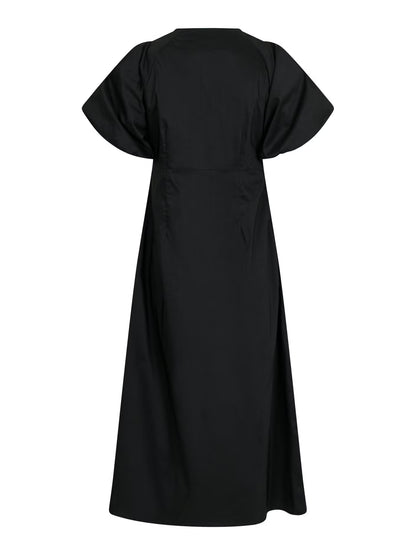 Illana Poplin Dress Black Neo Noir