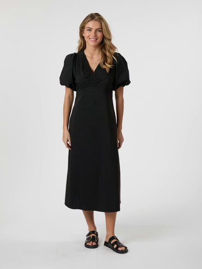 Illana Poplin Dress Black Neo Noir