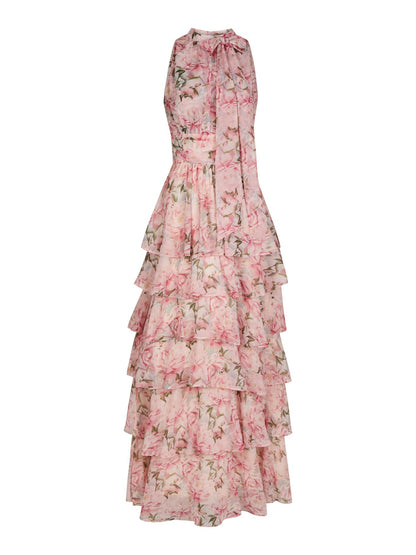 Marli Flower Chiffon Dress Rose Neo Noir