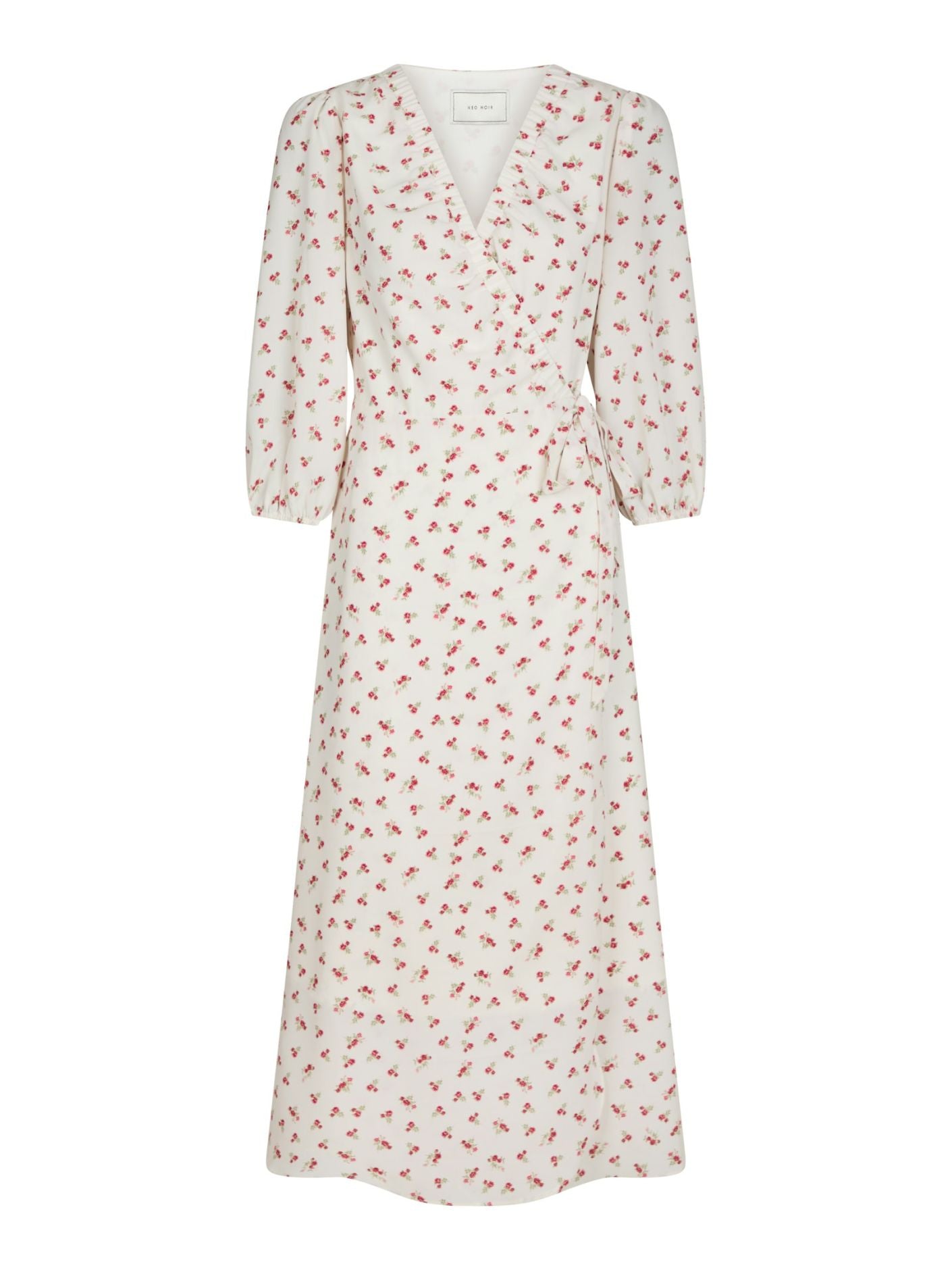 Malinga Simple Flower Dress Red Neo Noir