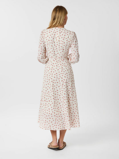 Malinga Simple Flower Dress Red Neo Noir