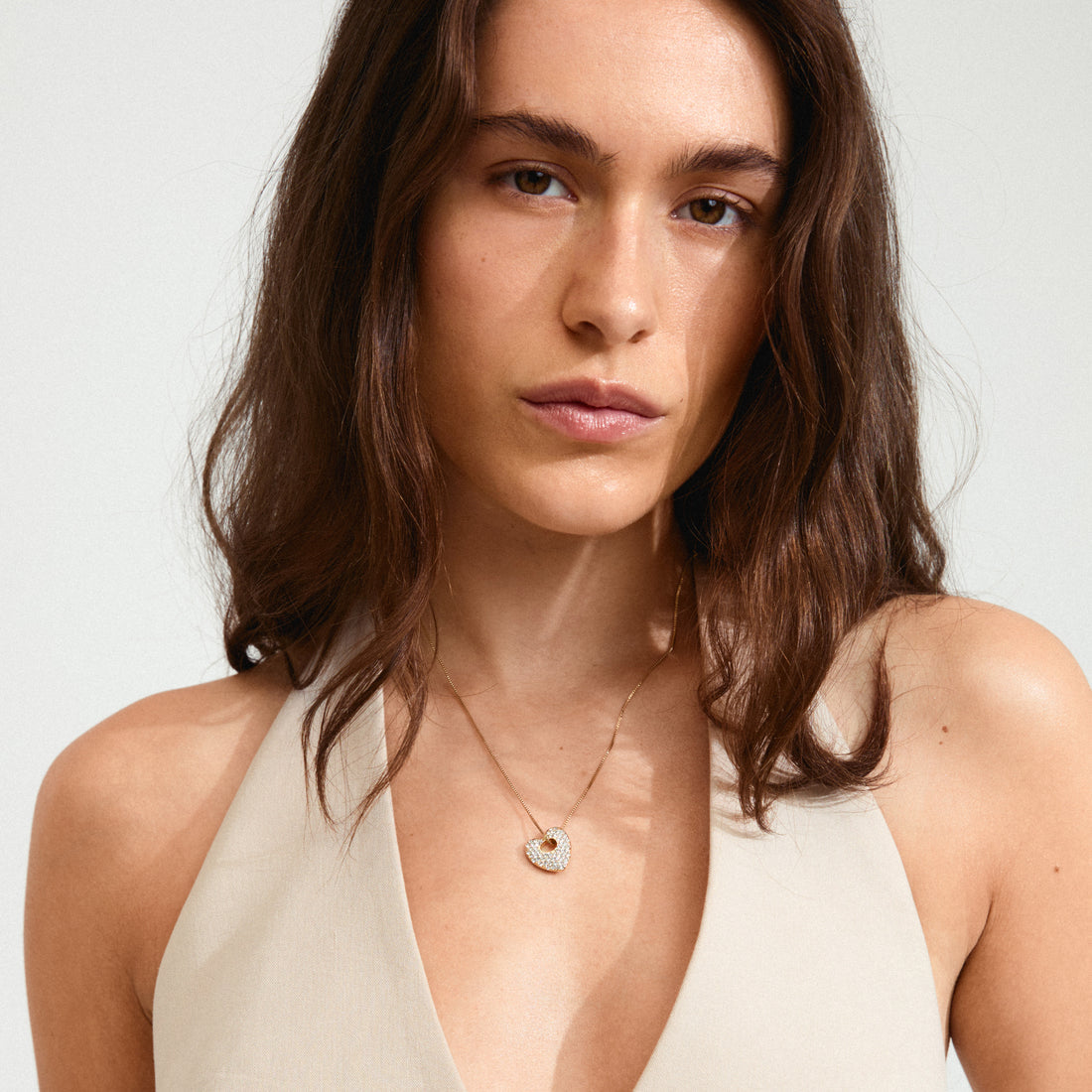 Dune Heart Necklace Gold Pilgrim