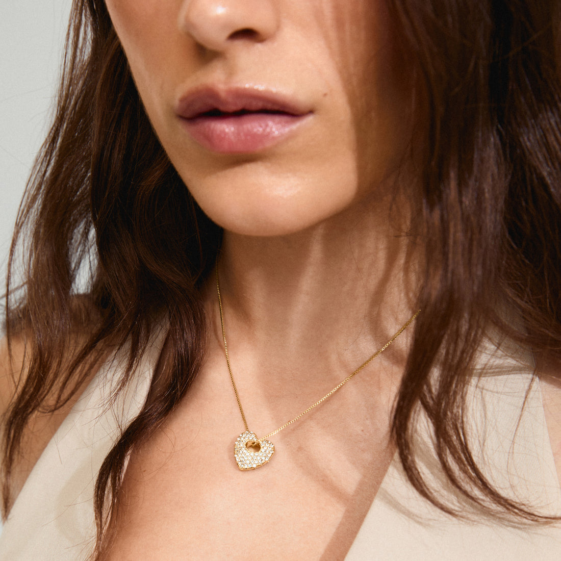 Dune Heart Necklace Gold Pilgrim