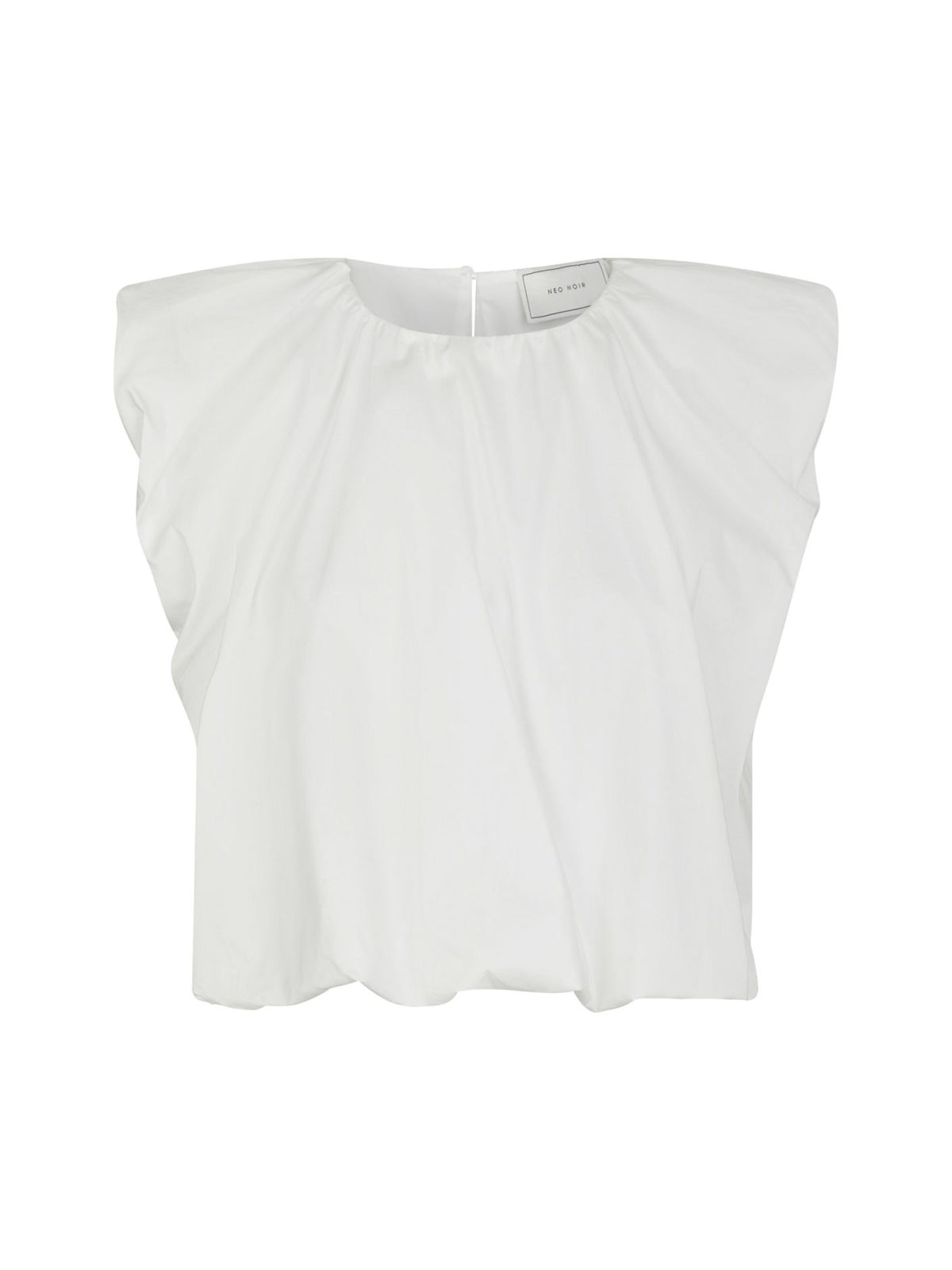 Ivania Poplin Top White Neo Noir