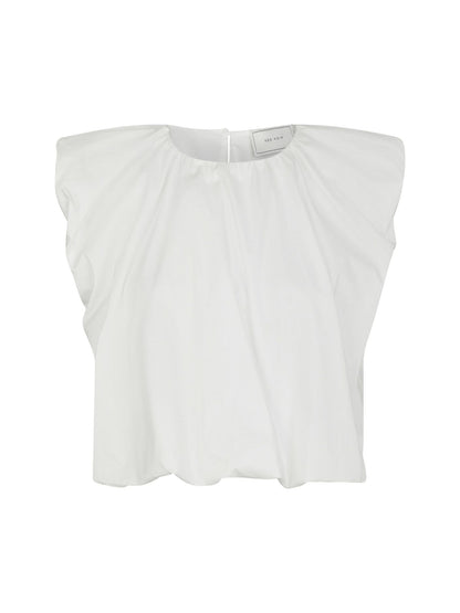 Ivania Poplin Top White Neo Noir