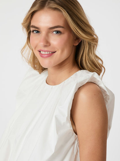 Ivania Poplin Top White Neo Noir