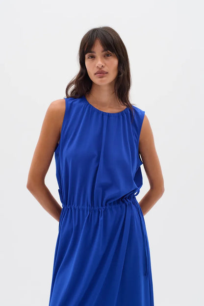 HivieraIW Drawstring Dress Greek Blue InWear