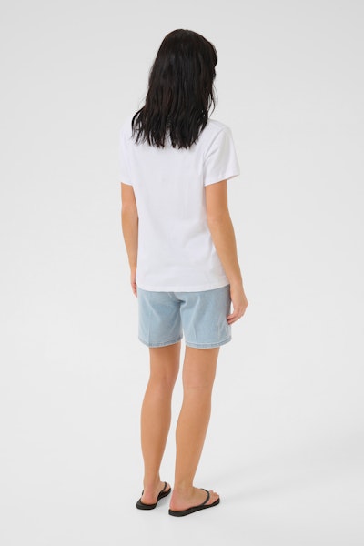 HanneMW V-Neck Tee Bright White My Essential Wardrobe