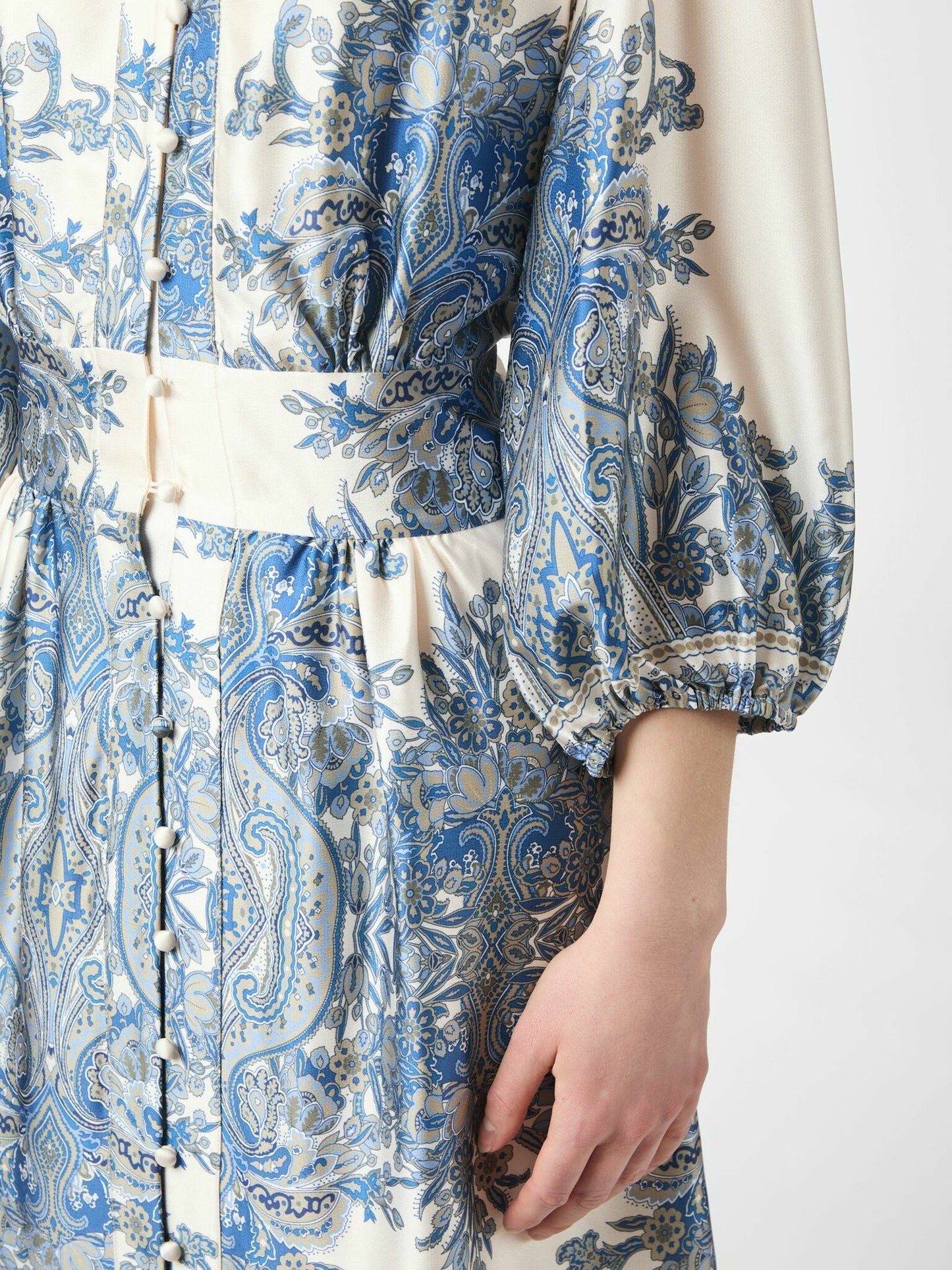 Stellar Artist Paisley Dress Ash Blue Neo Noir