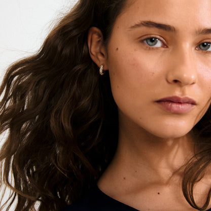 Tatum Small Hoops Gold Pilgrim