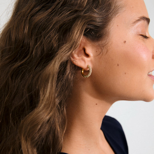 Tatum Medium Hoops Gold Pilgrim