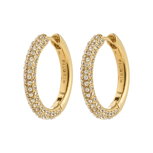 Tatum Large Hoops Gold Pilgrim