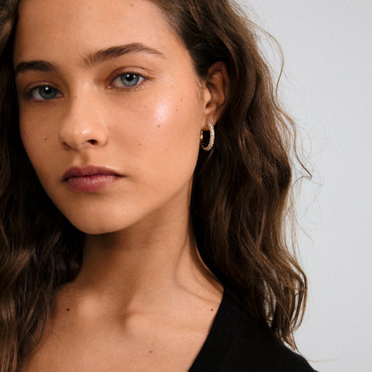 Tatum Large Hoops Gold Pilgrim