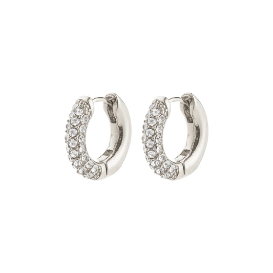 Tatum Small Hoops Silver Pilgrim
