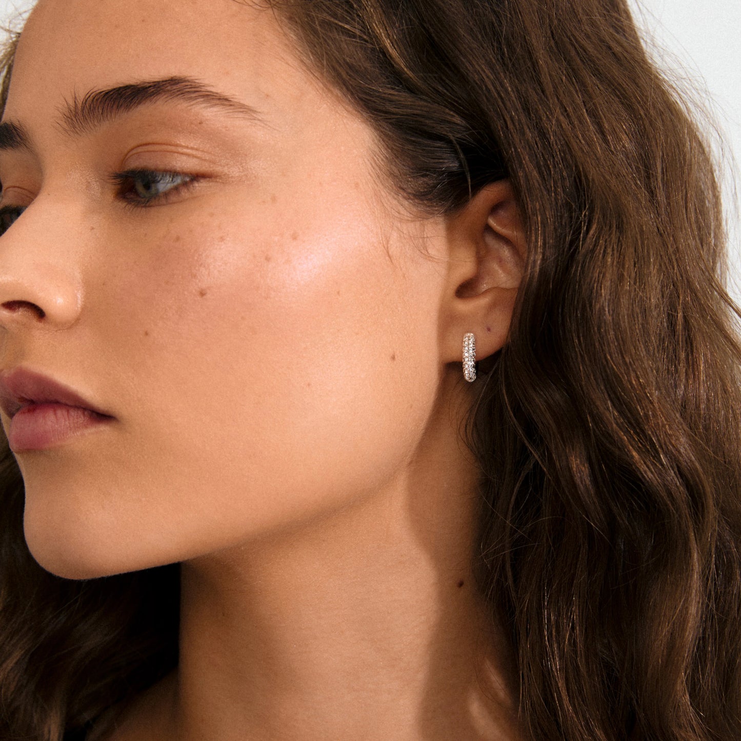 Tatum Small Hoops Silver Pilgrim