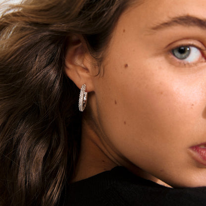 Tatum Large Hoops Silver Pilgrim