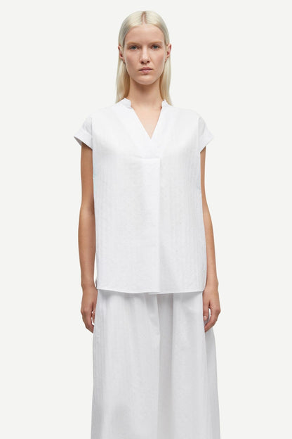 Satina SS Shirt 15646 White Samsoe Samsoe