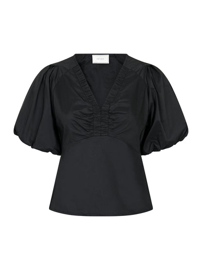 Irina Poplin Blouse Black Neo Noir