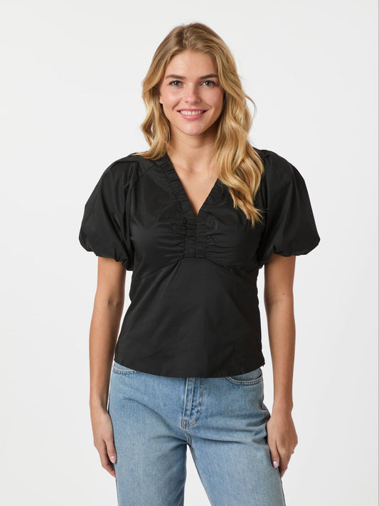 Irina Poplin Blouse Black Neo Noir