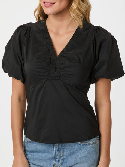Irina Poplin Blouse Black Neo Noir