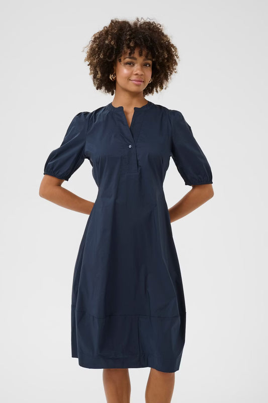 Antoinett SS Placket Dress Blue Iris Culture