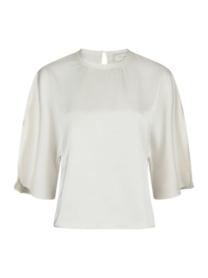 Liora Heavy Sateen Blouse Pearl Neo Noir
