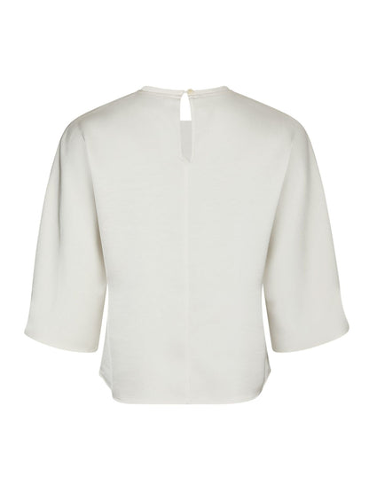 Liora Heavy Sateen Blouse Pearl Neo Noir