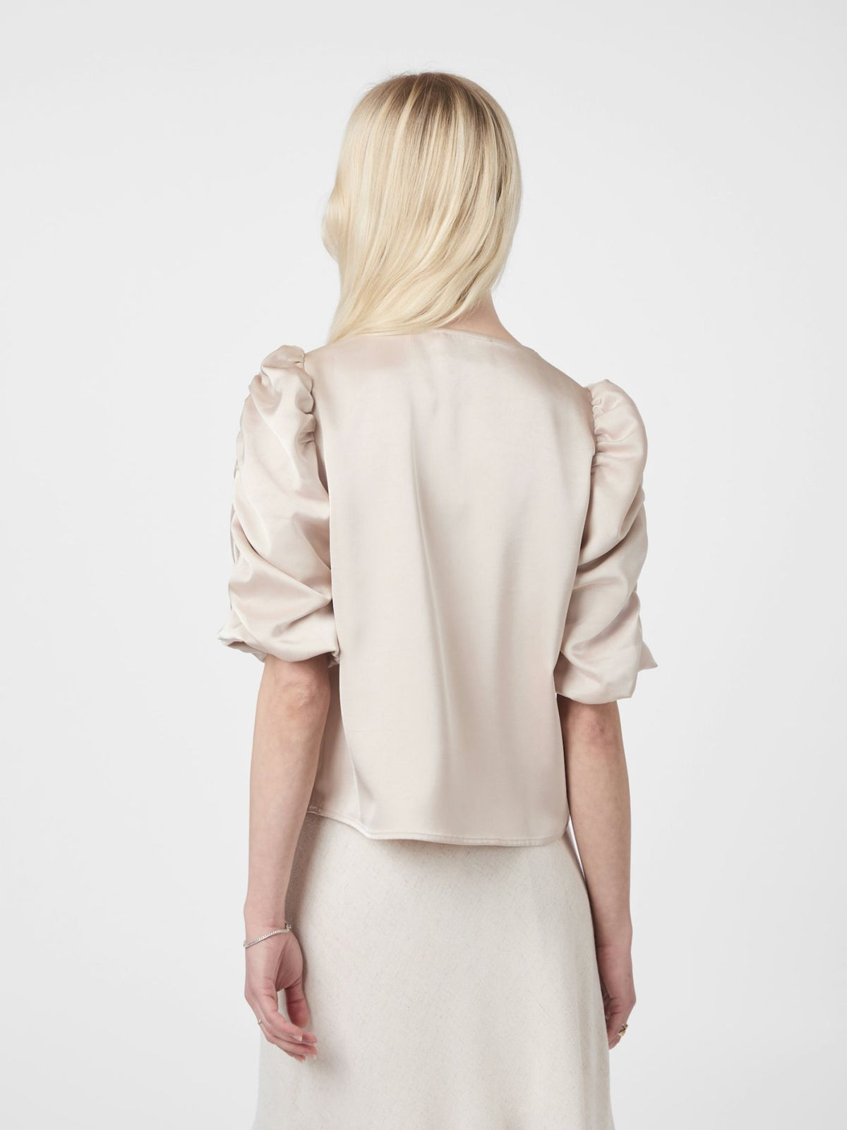 Elba Heavy Sateen Blouse Champagne Neo Noir