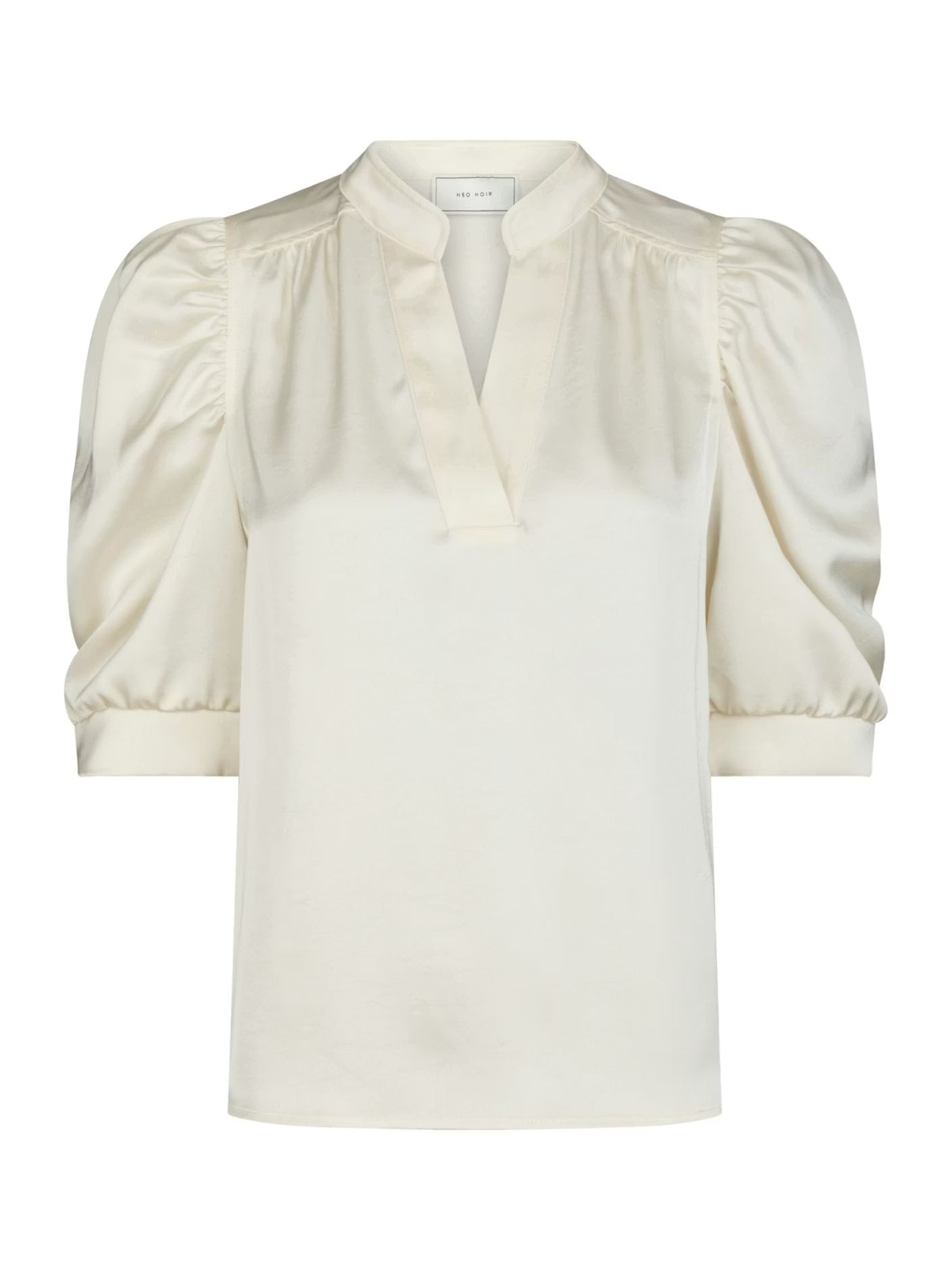 Roella Heavy Sateen Blouse Pearl Neo Noir
