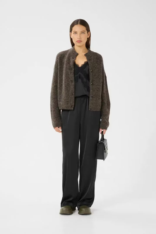 AlphaGZ Short Cardigan Chestnut Melange Gestuz