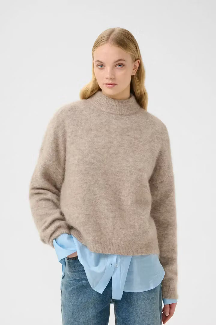 Debbie Pullover Warm Sand Melange Gestuz