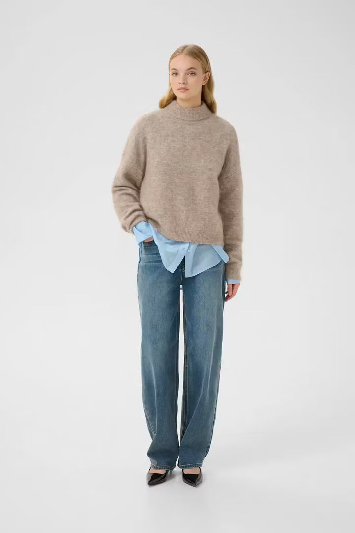 Debbie Pullover Warm Sand Melange Gestuz