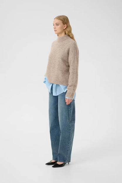 Debbie Pullover Warm Sand Melange Gestuz