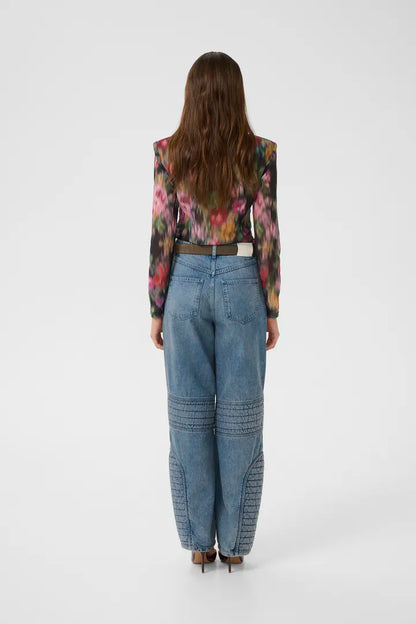 Fadia P Shirt Red Faded Flower Gestuz