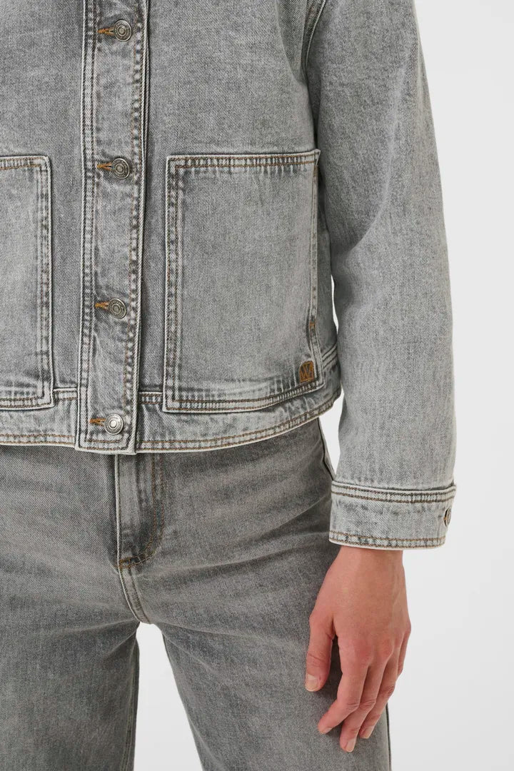 NanasIW Denim Jacket Light Grey Wash Denim InWear