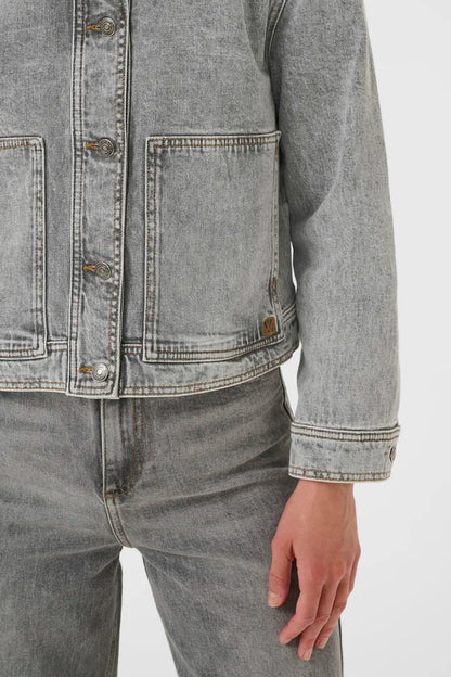 NanasIW Denim Jacket Light Grey Wash Denim InWear