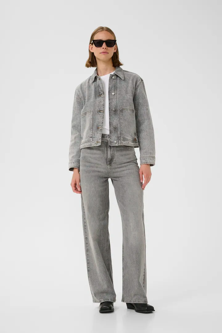 NanasIW Denim Jacket Light Grey Wash Denim InWear