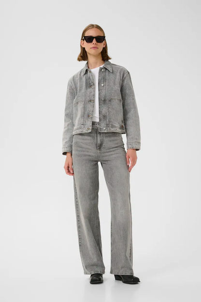 NanasIW Denim Jacket Light Grey Wash Denim InWear