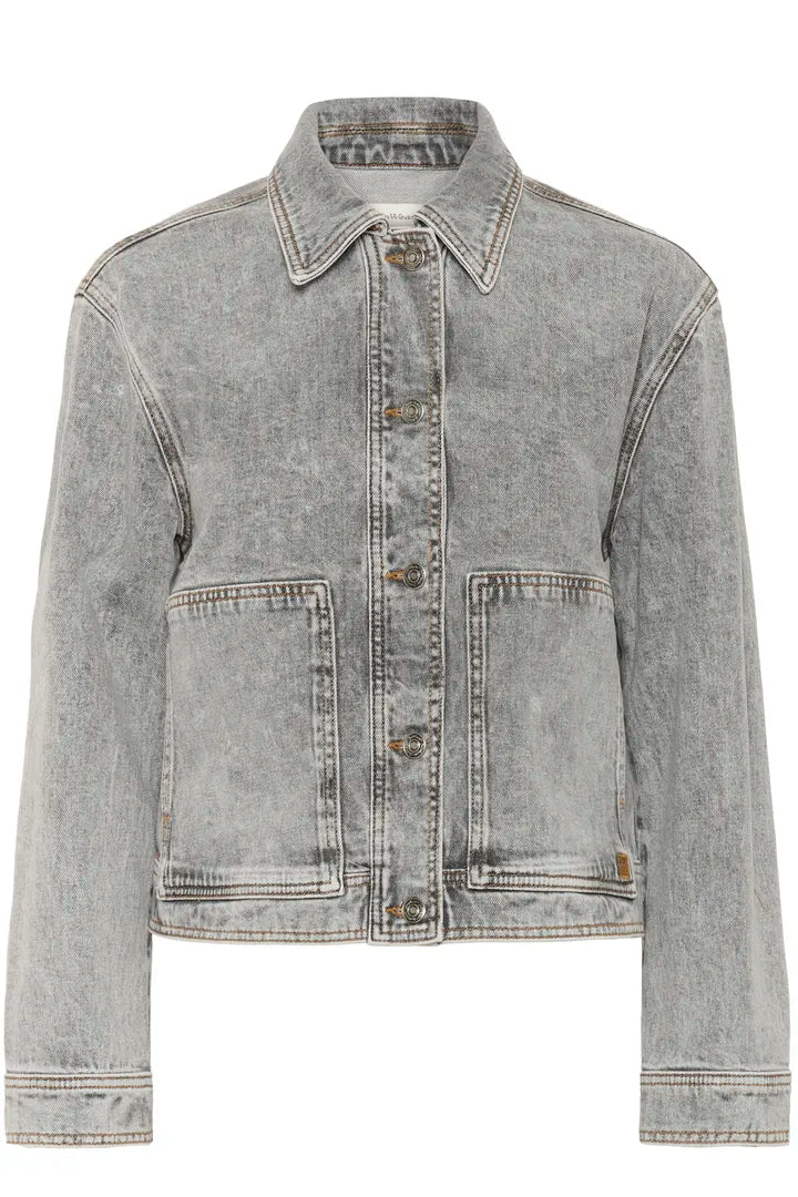 NanasIW Denim Jacket Light Grey Wash Denim InWear