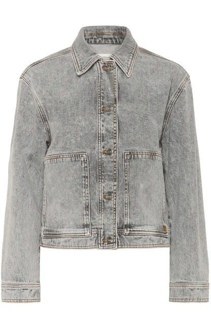 NanasIW Denim Jacket Light Grey Wash Denim InWear