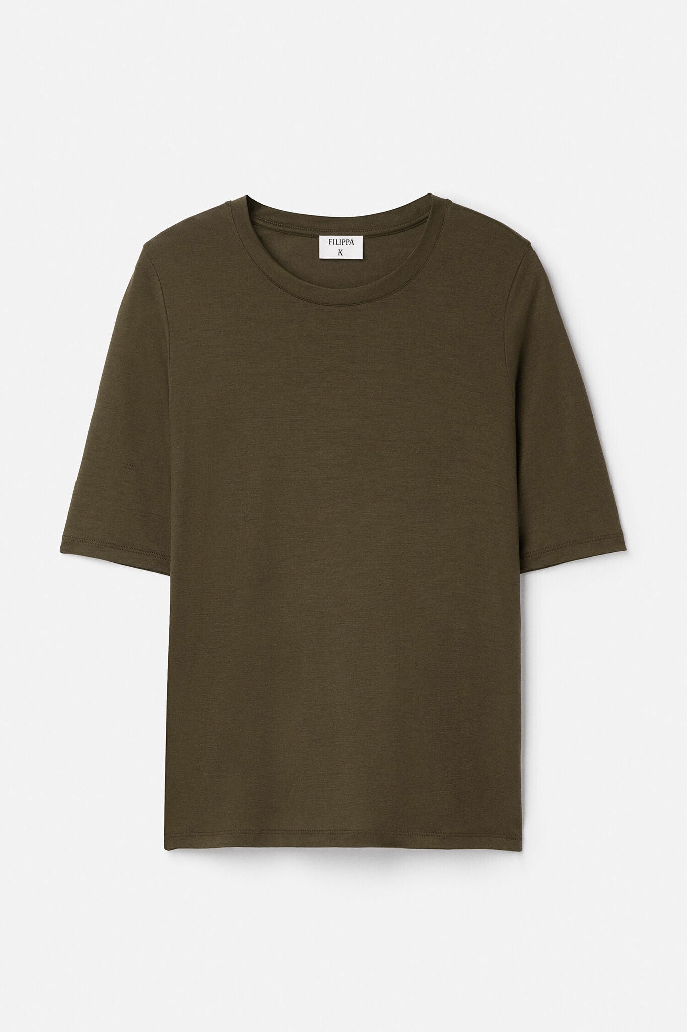Elena Tee Dark Khaki Green Filippa K