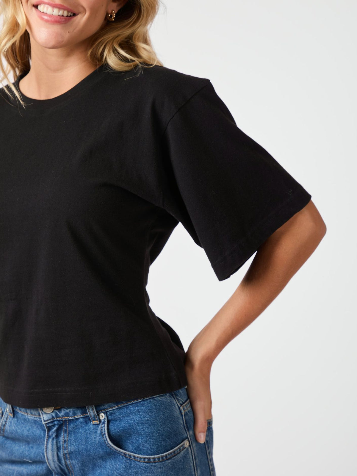 Asha Boxy Tee Black Neo Noir