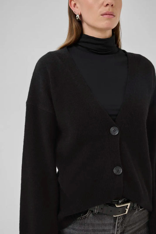 HuxiMW Knit Cardigan Black My Essential Wardrobe